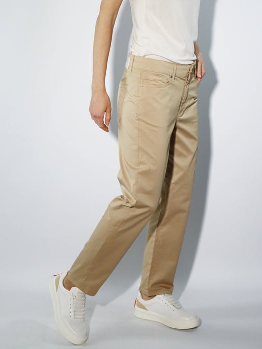 Jeans in popeline beige LATINO' JEANS LUCILLA