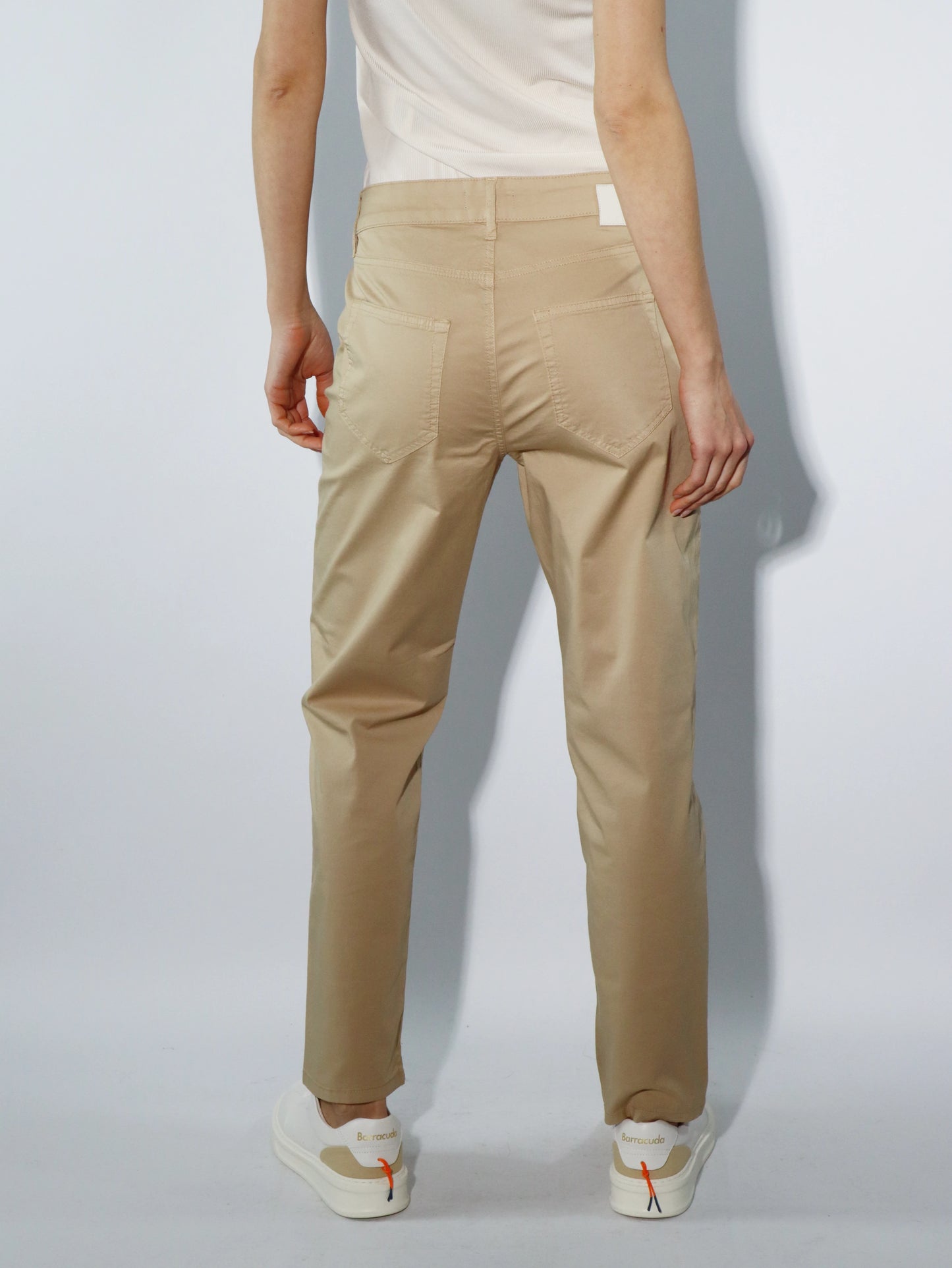 Jeans in popeline beige LATINO' JEANS LUCILLA