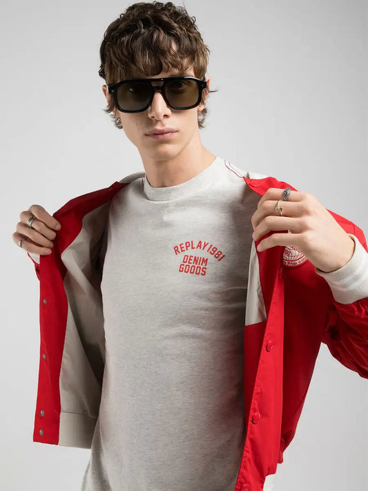 T shirt con lettering REPLAY 23814