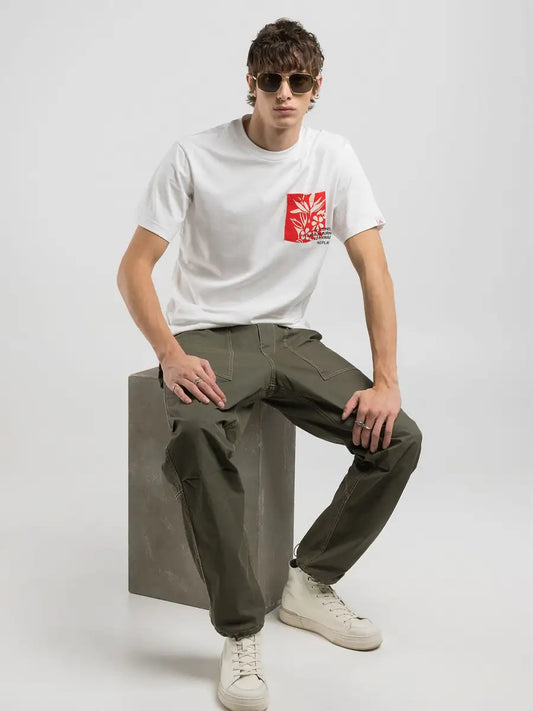 T shirt con taschino stampato REPLAY 2660