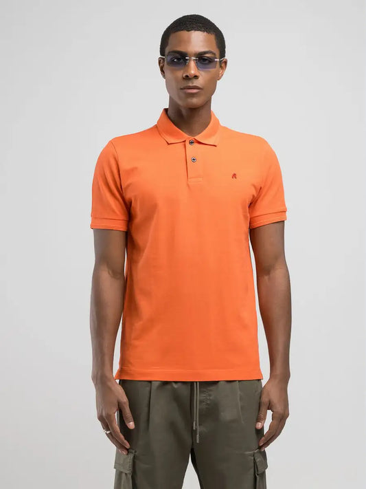Polo in piquet arancione REPLAY 22696