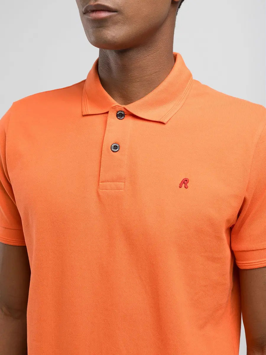 Polo in piquet arancione REPLAY 22696