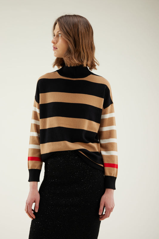 Maglia lupetto a righe KANGRA 951659