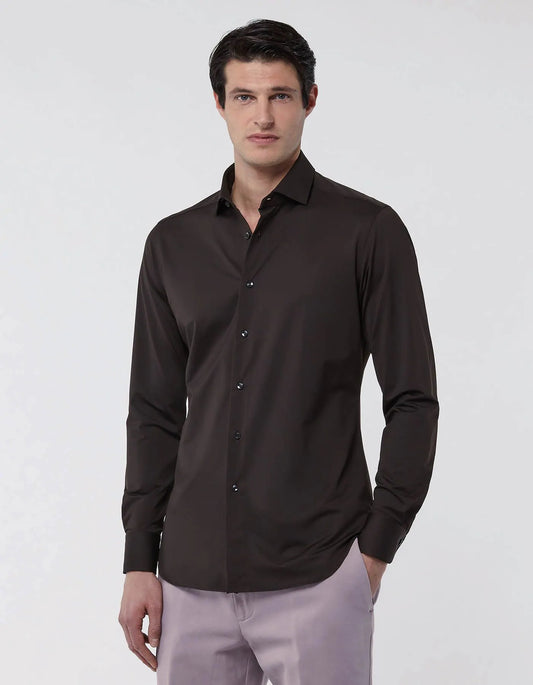 Camicia marrone Active Evolution Fit XACUS 11460