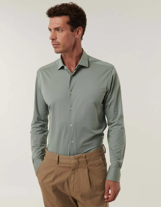 Camicia verde Active XACUS 11460