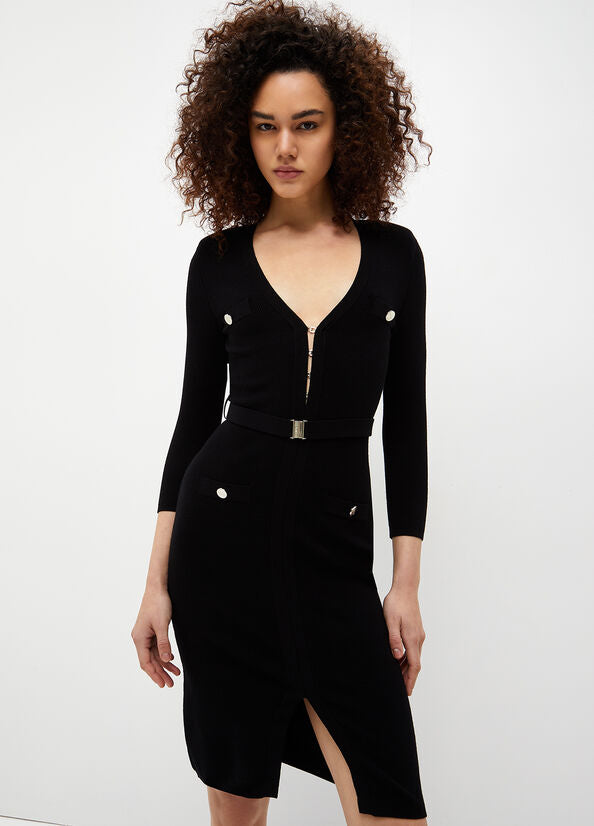 Abito in maglia nero LIU JO CA3087
