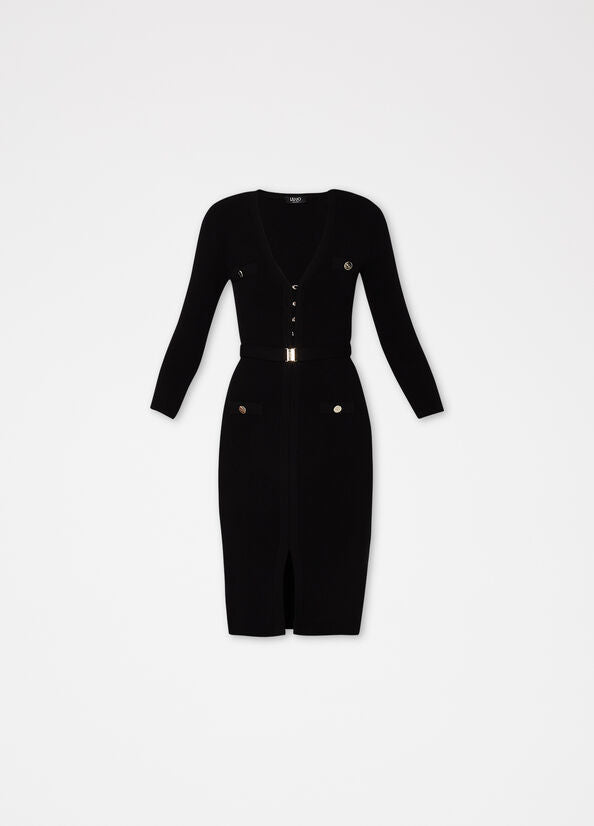 Abito in maglia nero LIU JO CA3087