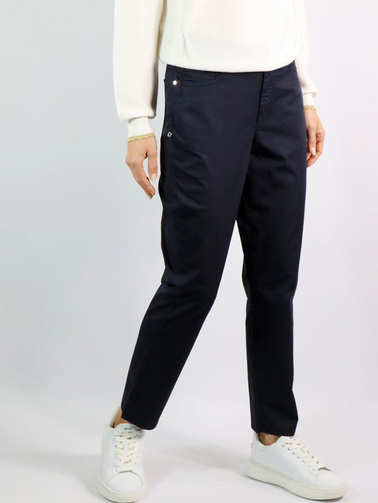 Jeans in popeline di cotone blu LATINO' LUCILLAPA073