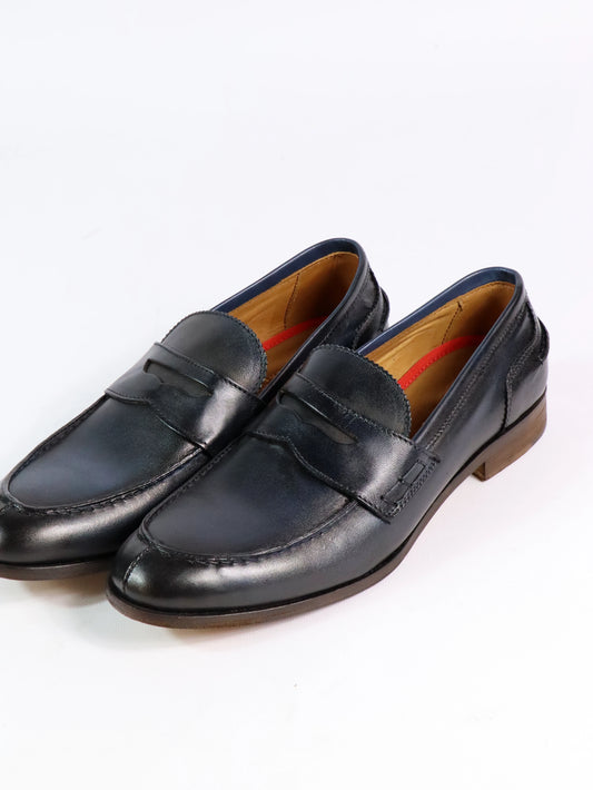 Mocassino blu MONTANARI 1074