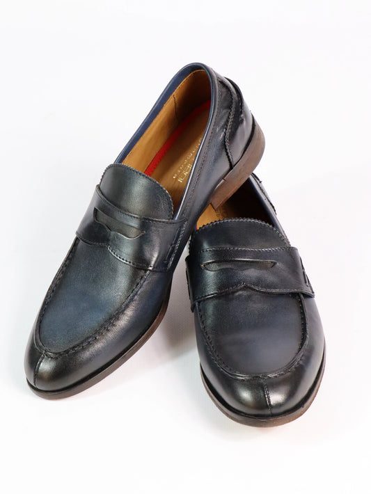 Mocassino blu MONTANARI 1074